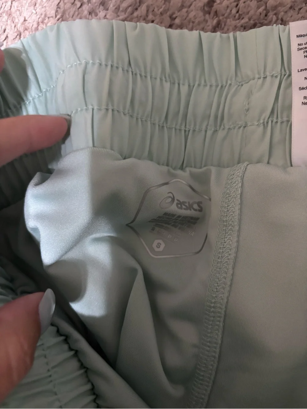 ASICS Mint Green Performance Tee and Shorts Set
